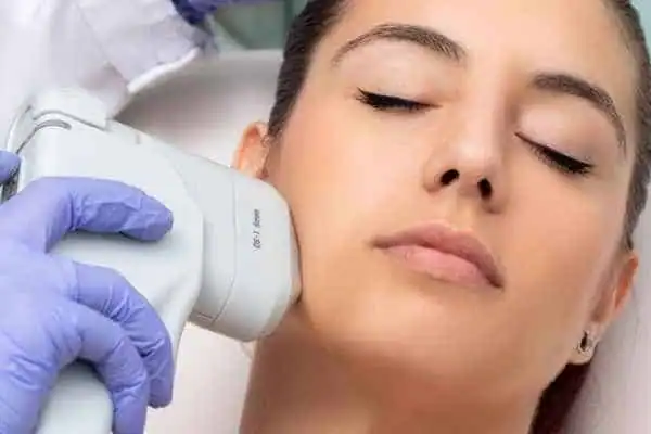 Image of woman having HIFU Witley treatment