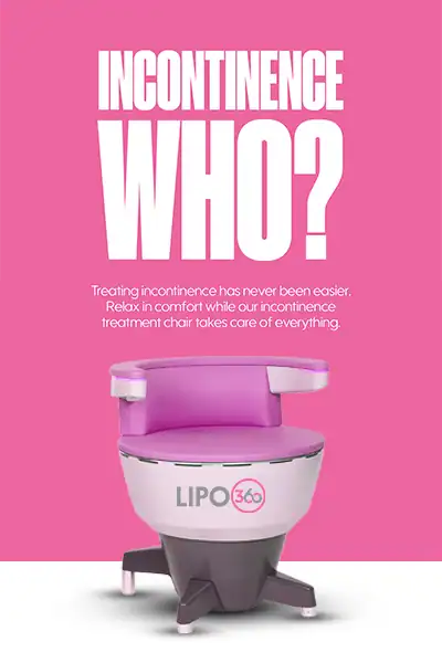 LIPO360 EMS Chair Can Help with Urinary Incontinence 2 Image of a urinary incontinence treatment seat Witley